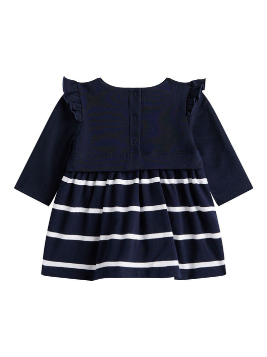 Dsiney Kidz - Tommy Hilfiger Blue Essential Frill Long Sleeve Dress image 2