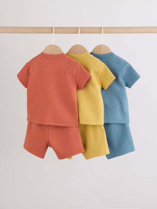 Orange/Blue/Yellow Tops and Shorts 6 Piece Baby Set (0mths-2yrs) image 2