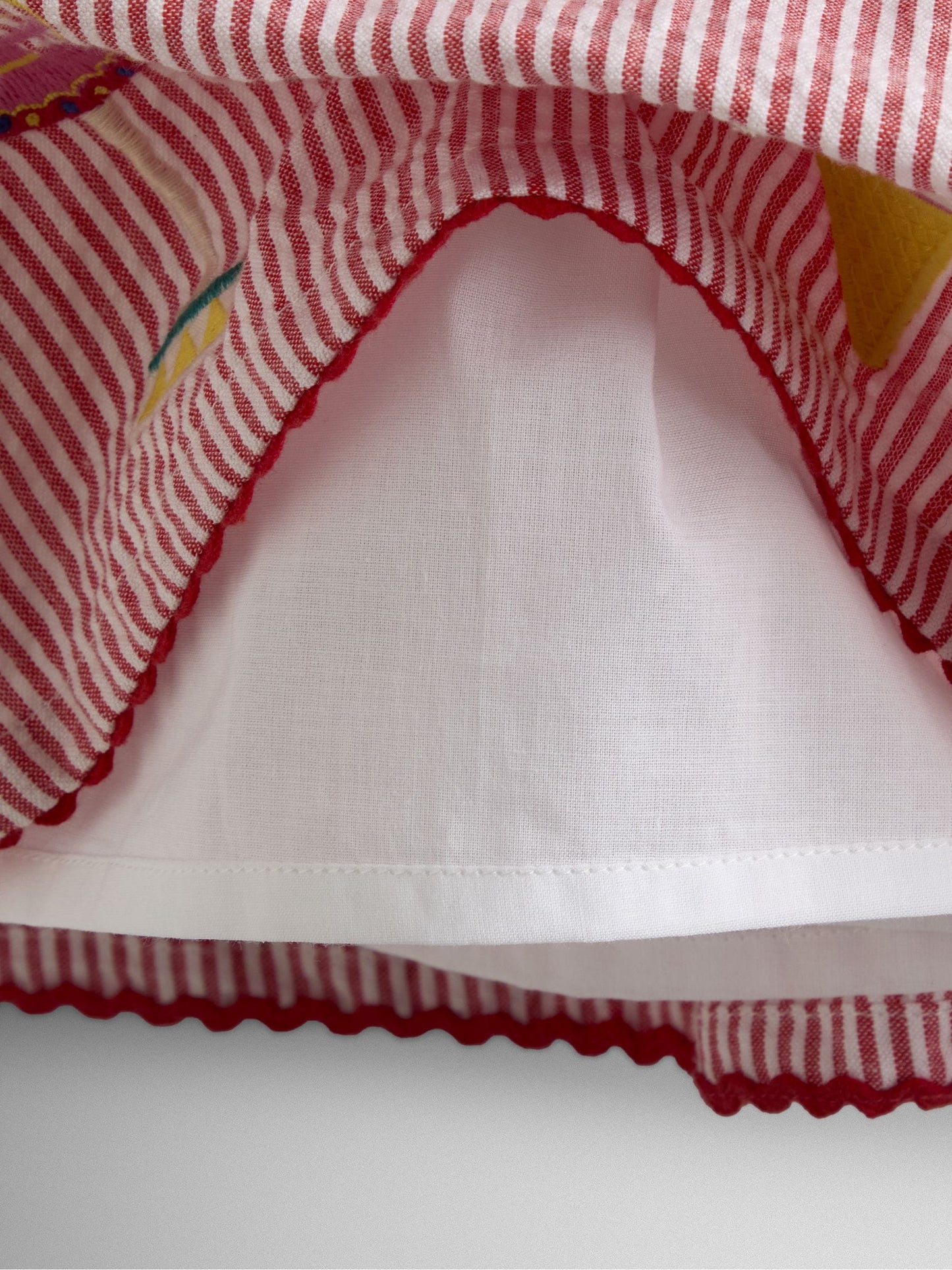 JoJo Maman Bébé Red Fairground Cross Back Appliqué Sundress image 5