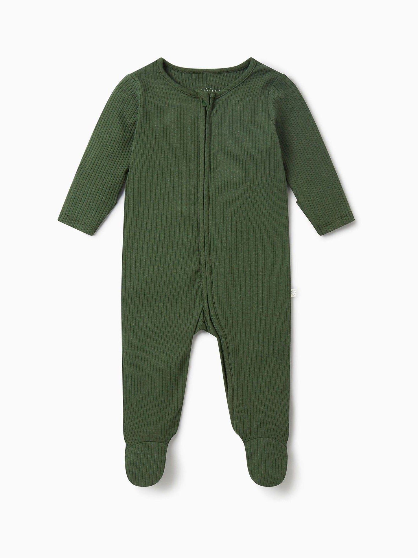 MORI Pine Green Stretch Supersoft 2 Way Zip Sleepsuit image 4