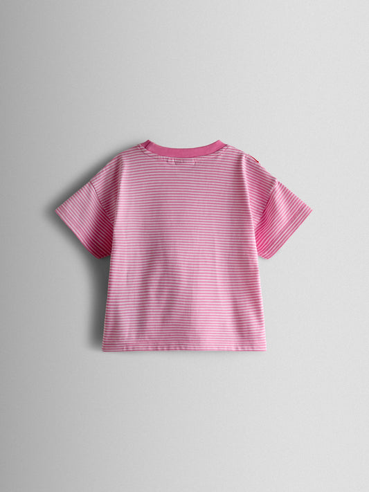 Dsiney Kidz - JoJo Maman Bébé Pink Strawberry Bag Appliqué T- Shirt image 2