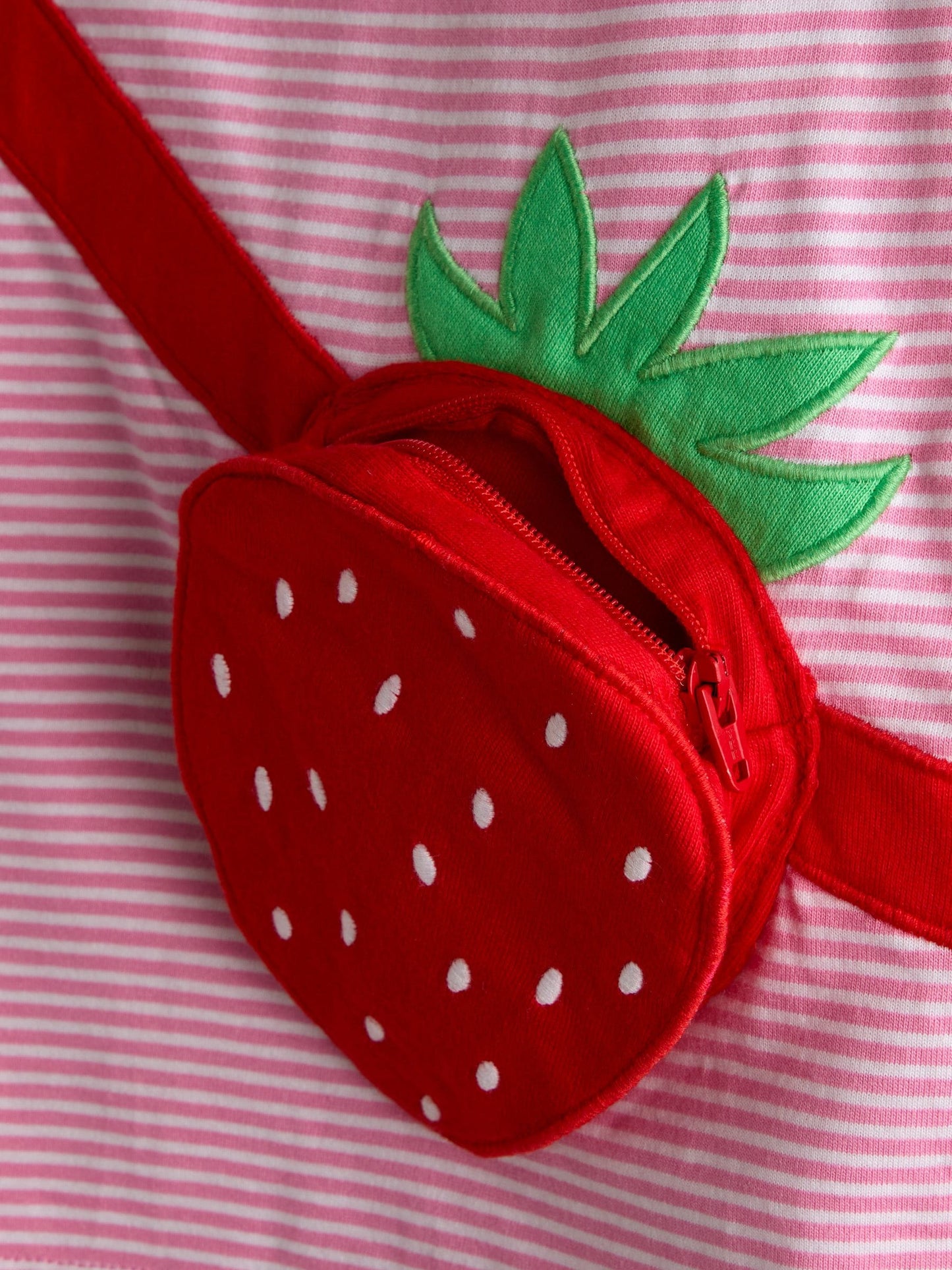 Dsiney Kidz - JoJo Maman Bébé Pink Strawberry Bag Appliqué T- Shirt image 3