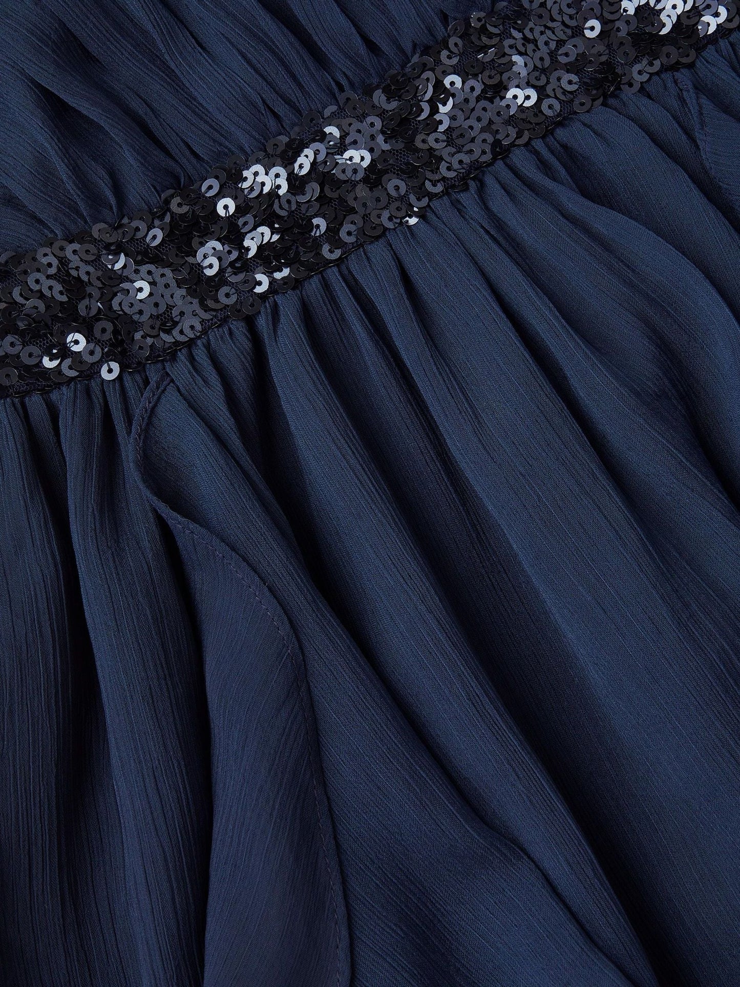 Monsoon Blue Clemmie Sequin Chiffon Prom Dress image 4