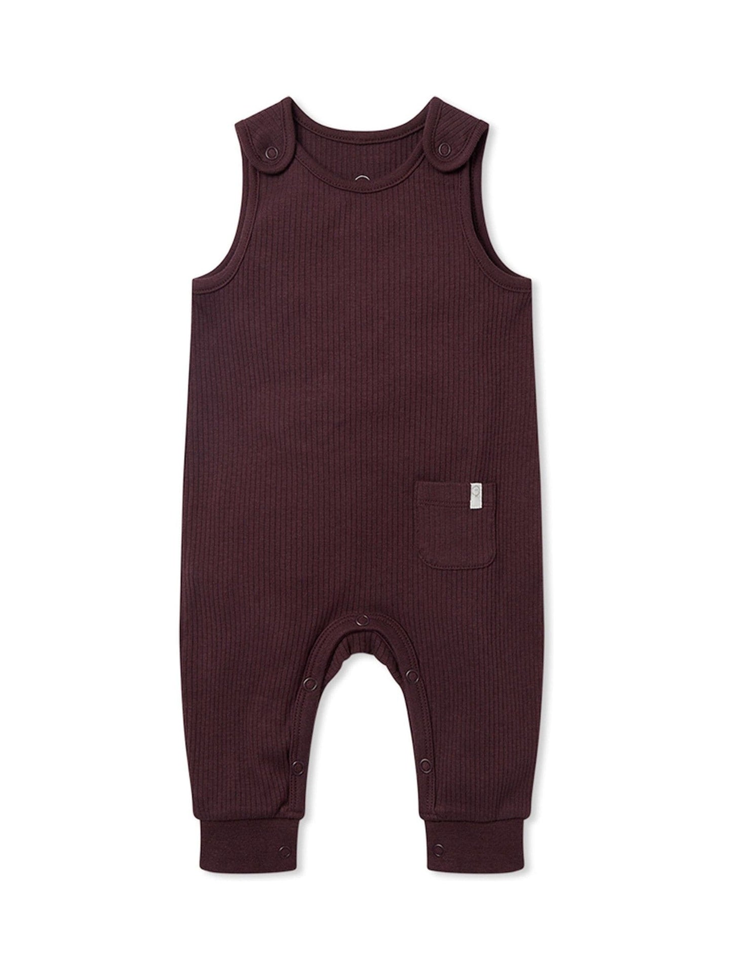 MORI Purple Ribbed Romper Dungarees image 3
