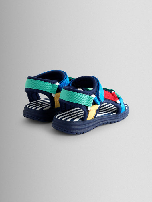 JoJo Maman Bébé Primary Colourblock Adjustable Strap Sandals image 2