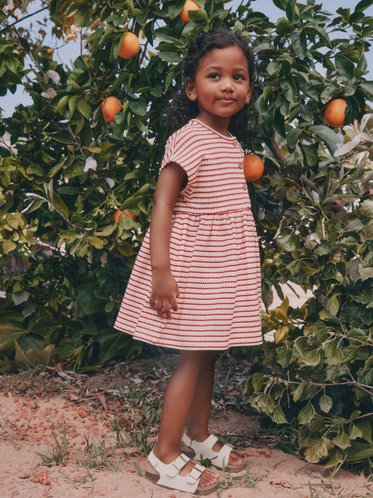 Red Textured Jersey Dress (3mths-7yrs) image 2