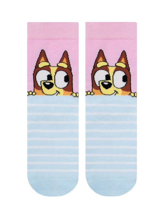 Character Pink Bluey And Bingo 3 Pack Ankle Socks image 2