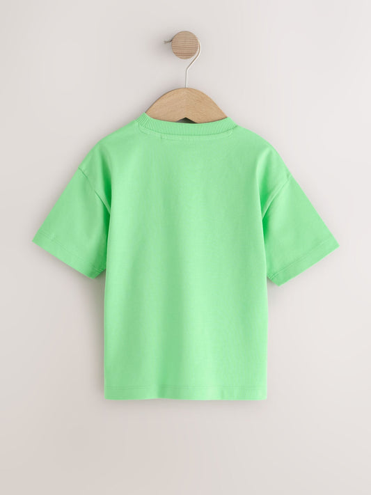 Bright Green Short Sleeve Plain T-Shirt (3mths-7yrs) image 2
