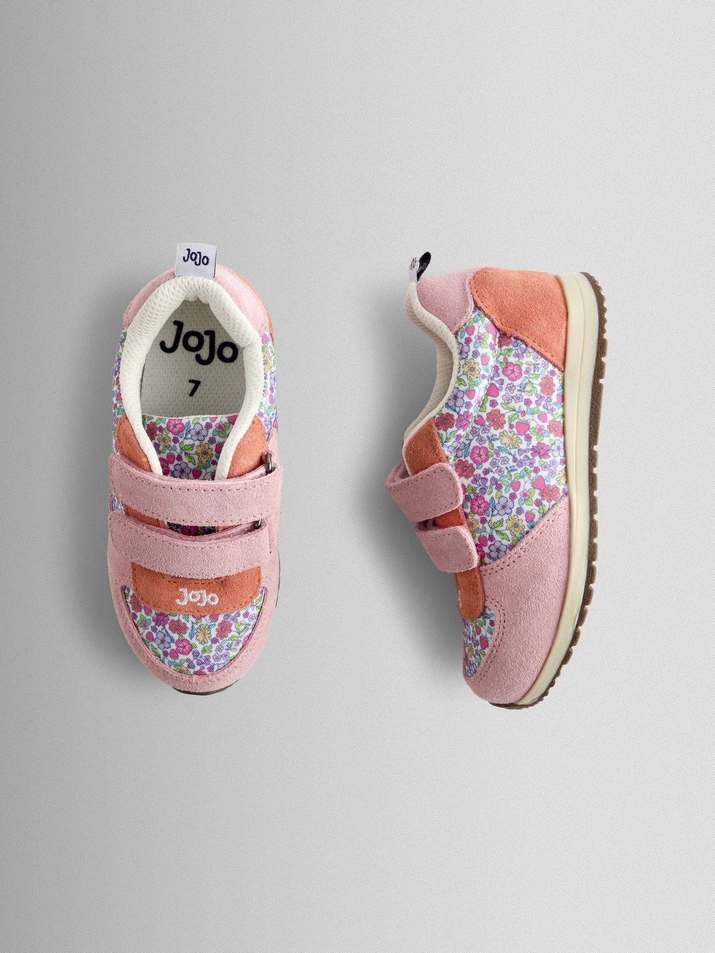 JoJo Maman Bébé Multi Floral Ditsy Riptape Trainer image 4