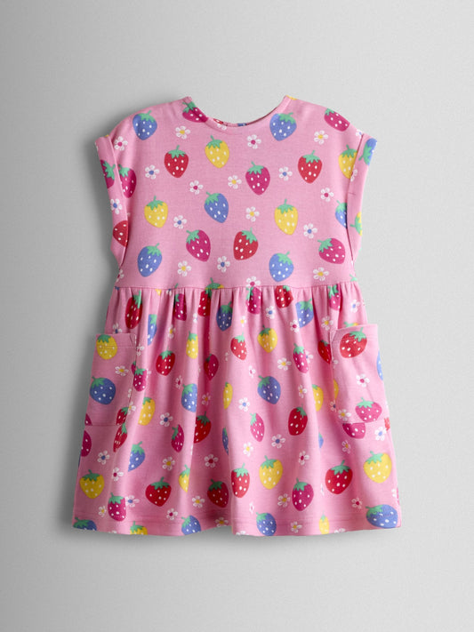 Dsiney Kidz - JoJo Maman Bébé Pink Strawberry Pet In Pocket Dress image 2