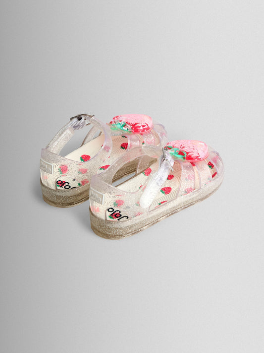 JoJo Maman Bébé Pink Strawberry 3D Jelly Sandals image 2