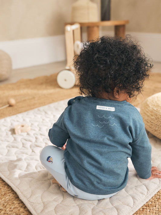 Blue Nautical Baby Top and Leggings Set 2 Piece (0mths-3yrs) image 2