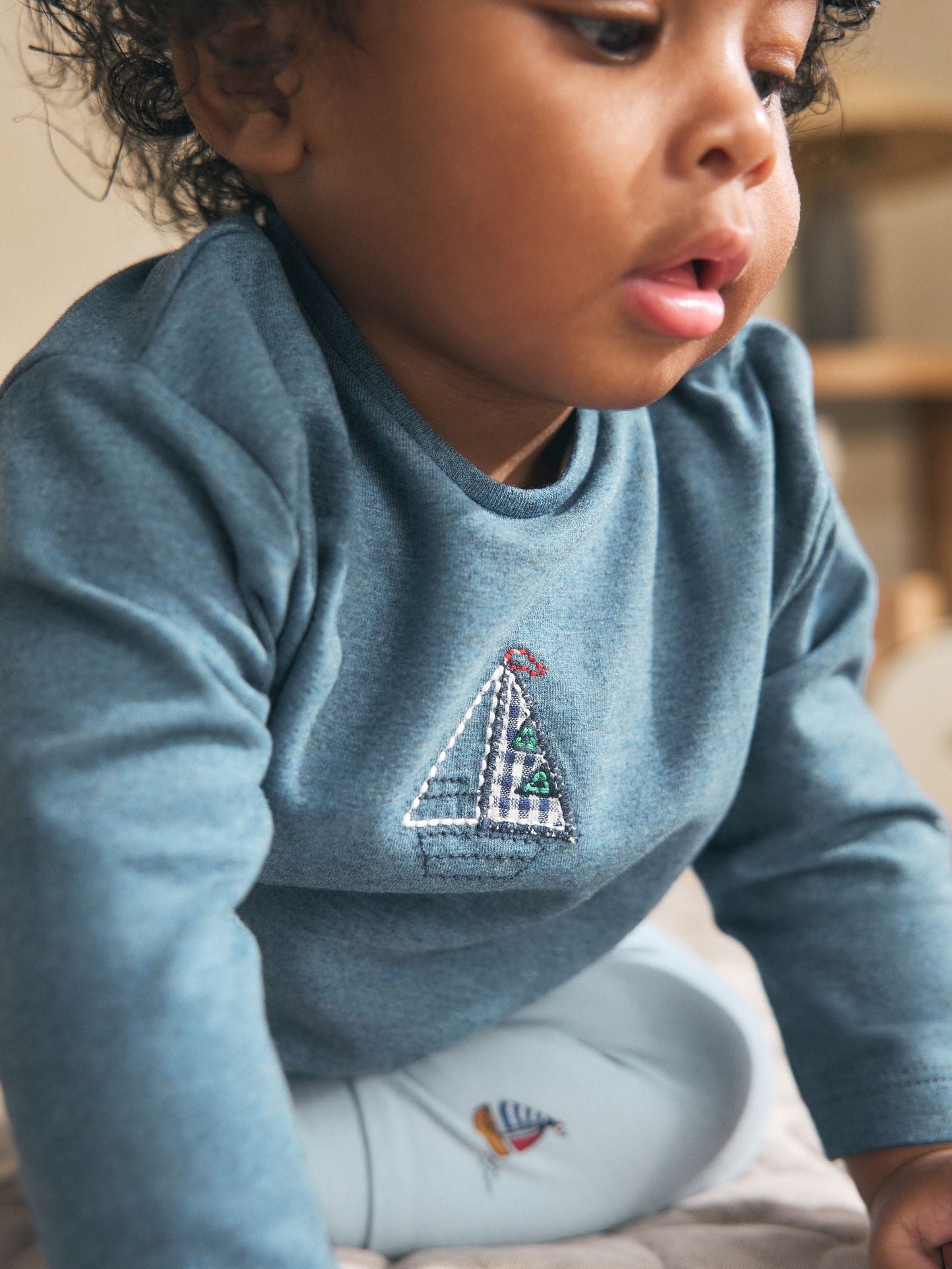 Blue Nautical Baby Top and Leggings Set 2 Piece (0mths-3yrs) image 3