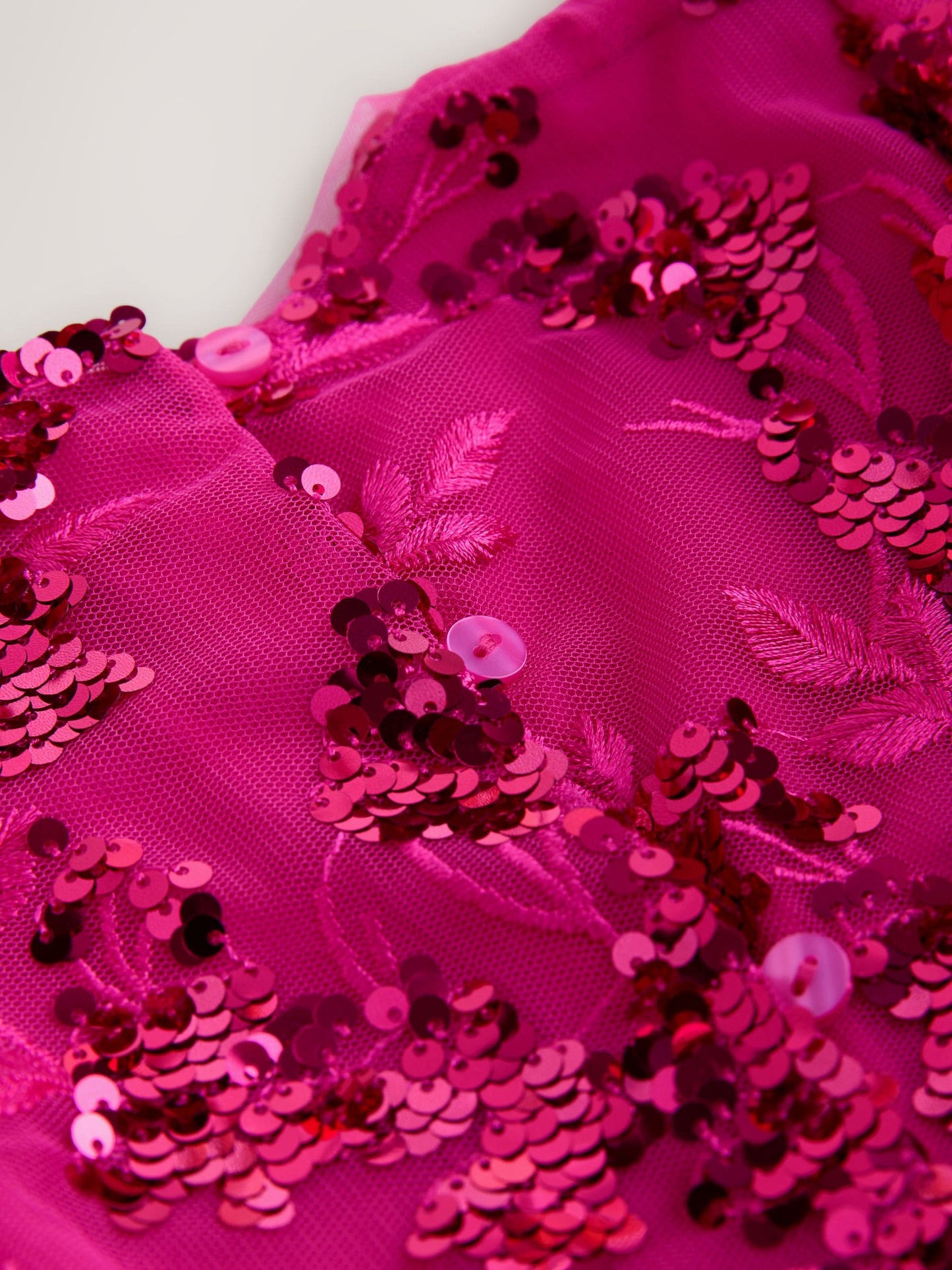 Pink Sequin Angel Sleeve Party Dress (3-16yrs) image 7