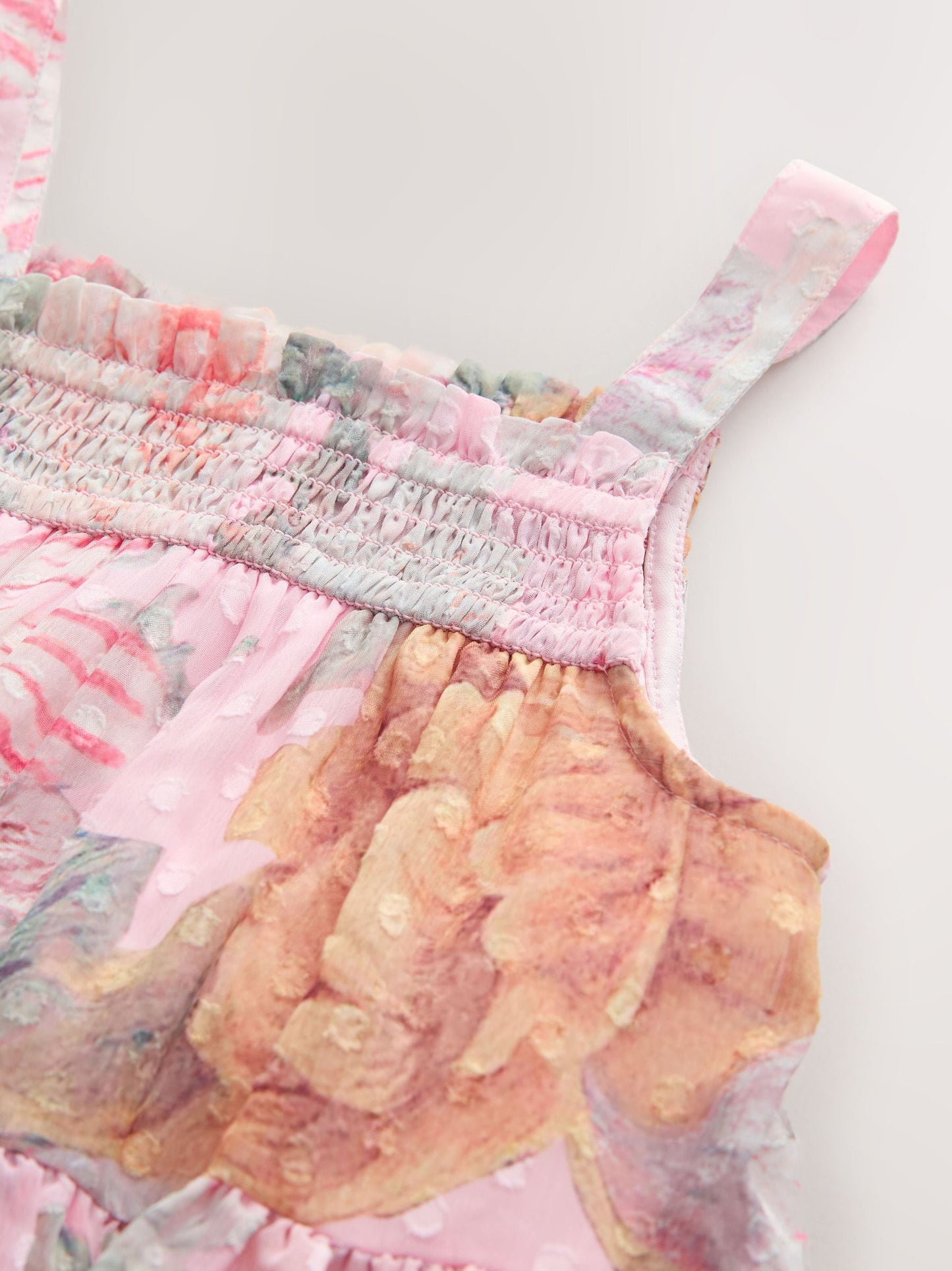 Pink Mixed Print Strappy Occasion Dress (3-16yrs) image 7