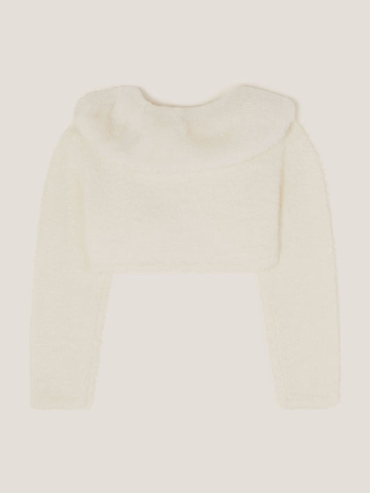 Dsiney Kidz - Monsoon Cream Baby Detachable Collar Fuzzy Cardigan image 2