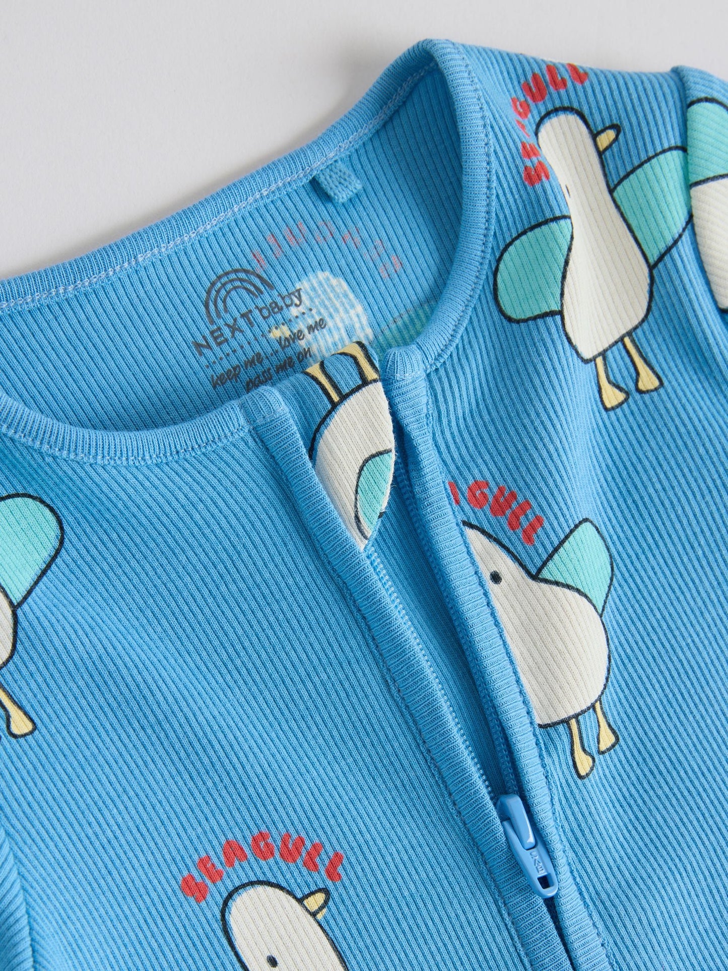 Blue/Yellow Two Way Zip Baby Rompers 3 Pack (0mths-3yrs) image 9