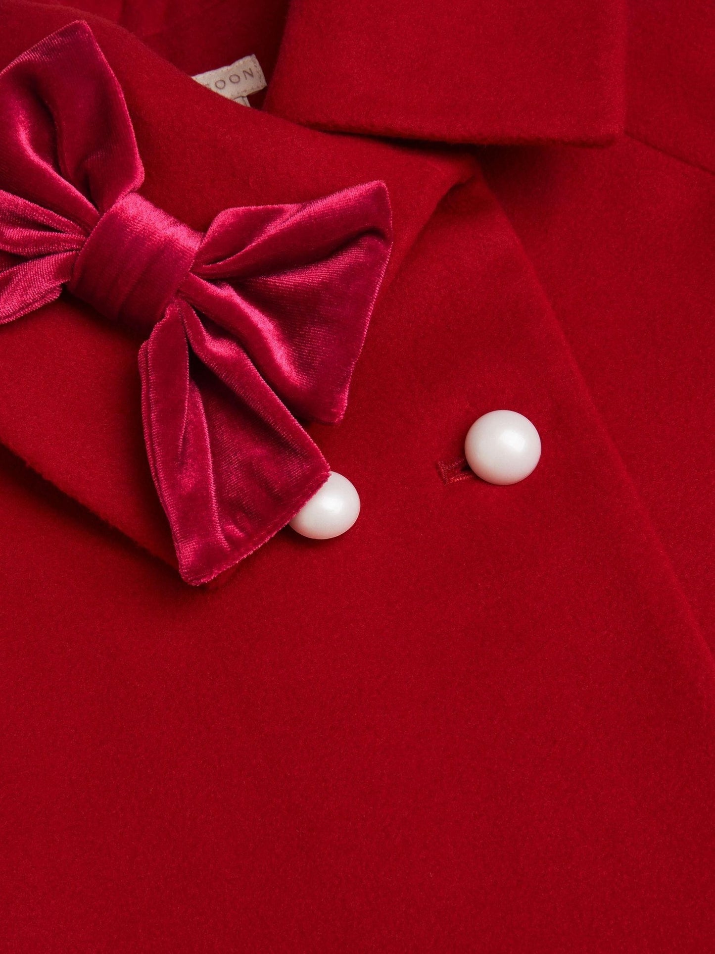 Monsoon Red Velvet Bow Cape image 3