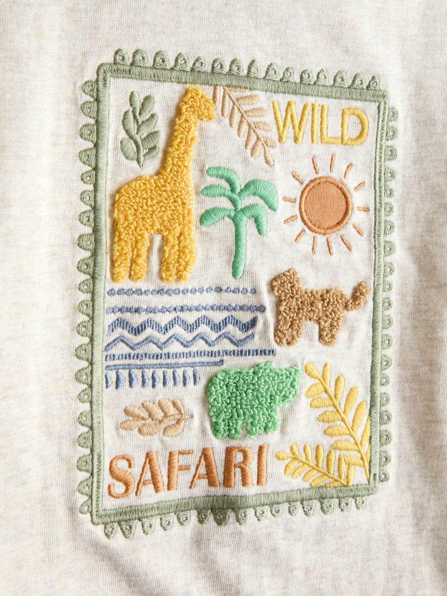 Dsiney Kidz - JoJo Maman Bébé Natural Safari Stamp Graphic T-Shirt image 3