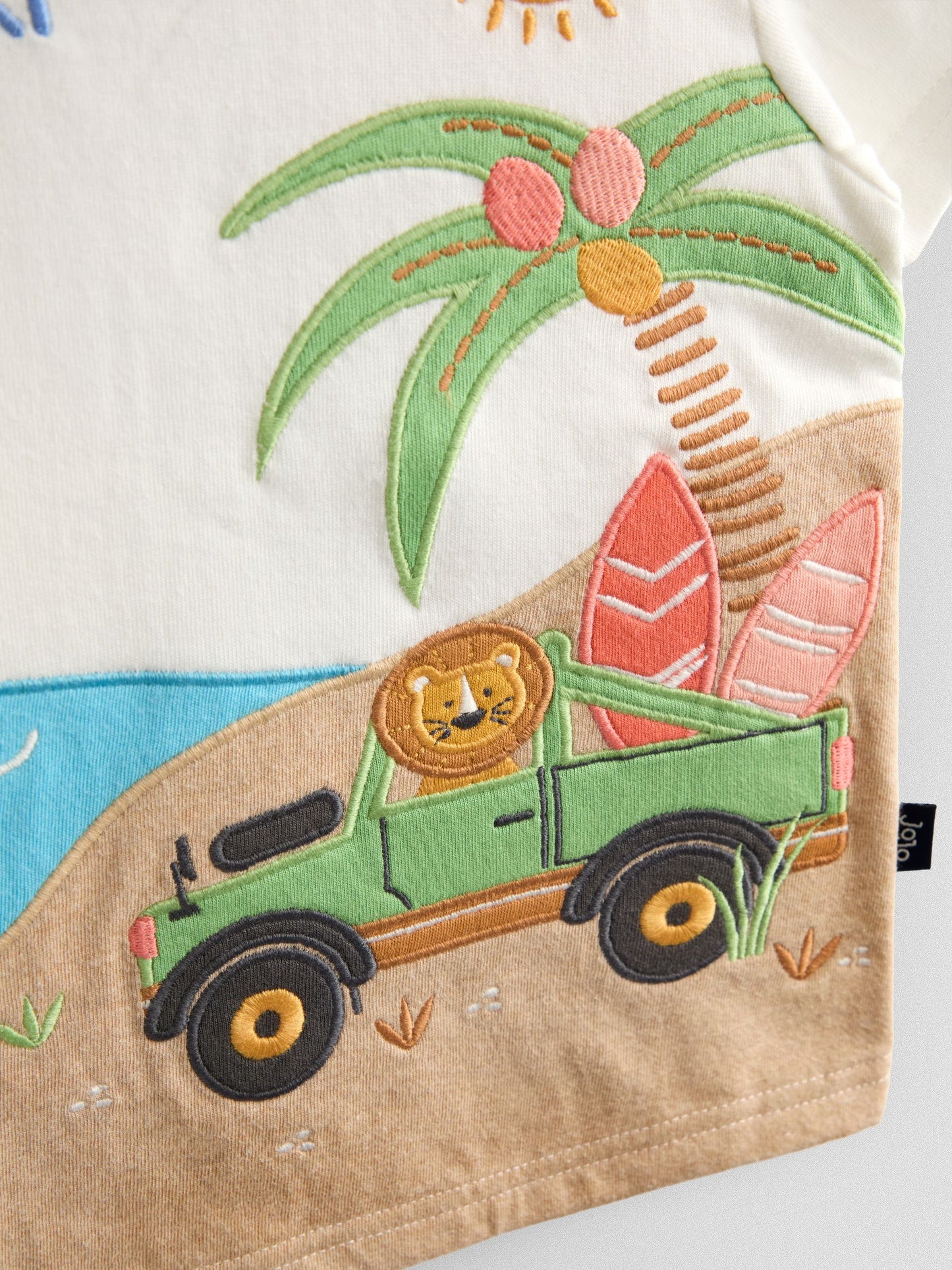 Dsiney Kidz - JoJo Maman Bébé Cream Surfari Scene Scene Appliqué T-Shirt image 4