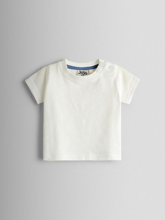 JoJo Maman Bébé Blue Marl Dino 2-Piece Appliqué Dungaree & T-Shirt Set image 2
