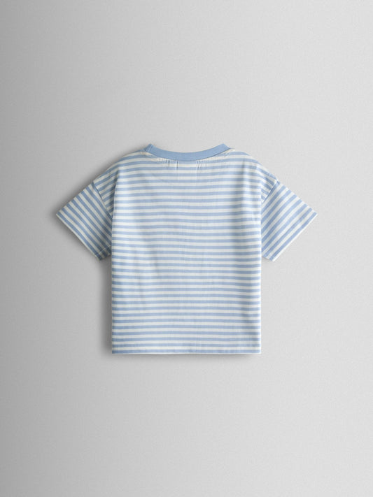 JoJo Maman Bébé Blue Capybara Character Appliqué T-Shirt image 2