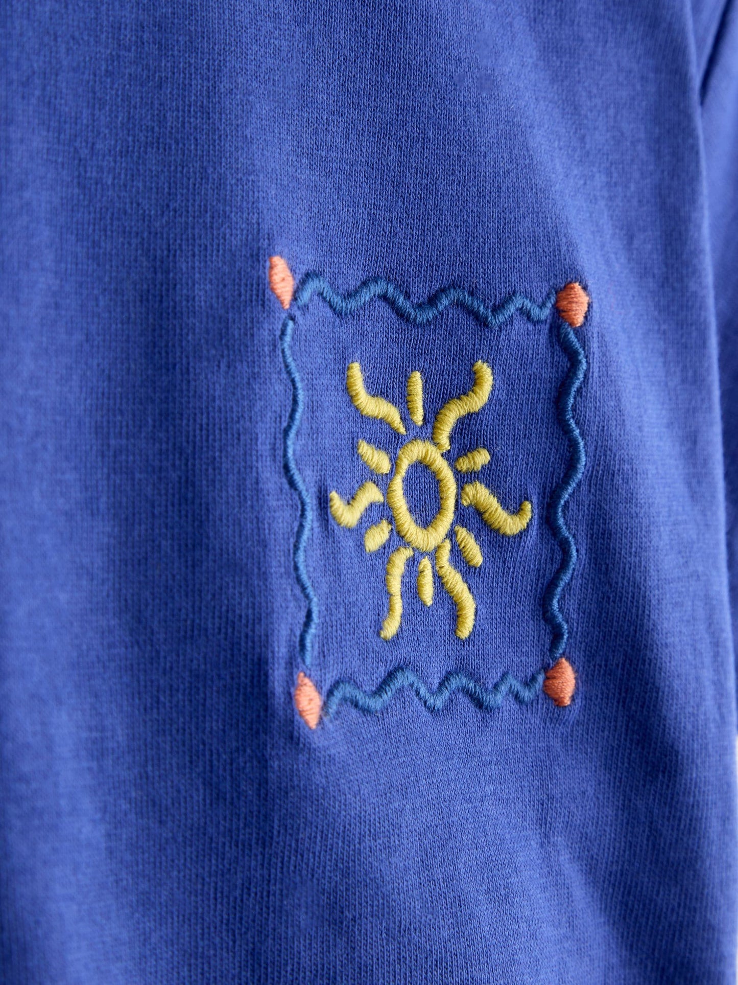 JoJo Maman Bébé Blue Seaside Stamp Graphic T-Shirt image 4