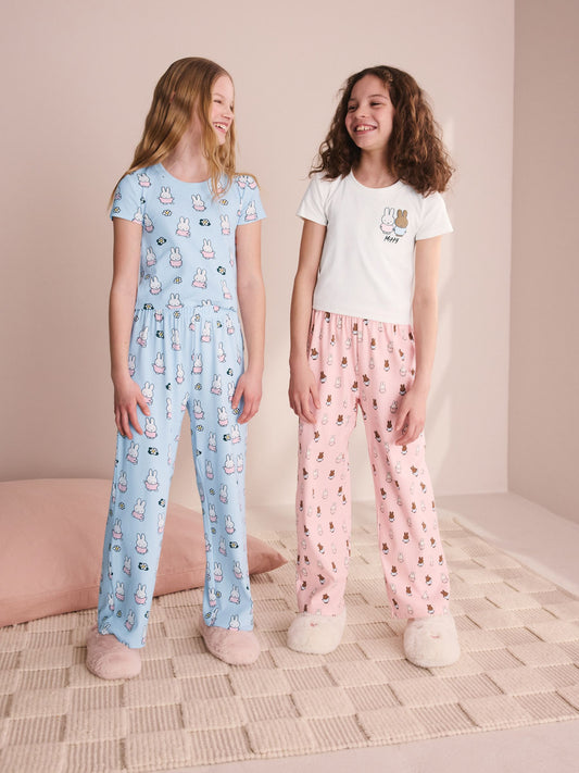Blue/Pink Miffy Wide Leg Pyjamas 2 Pack (3-16yrs) - image 2