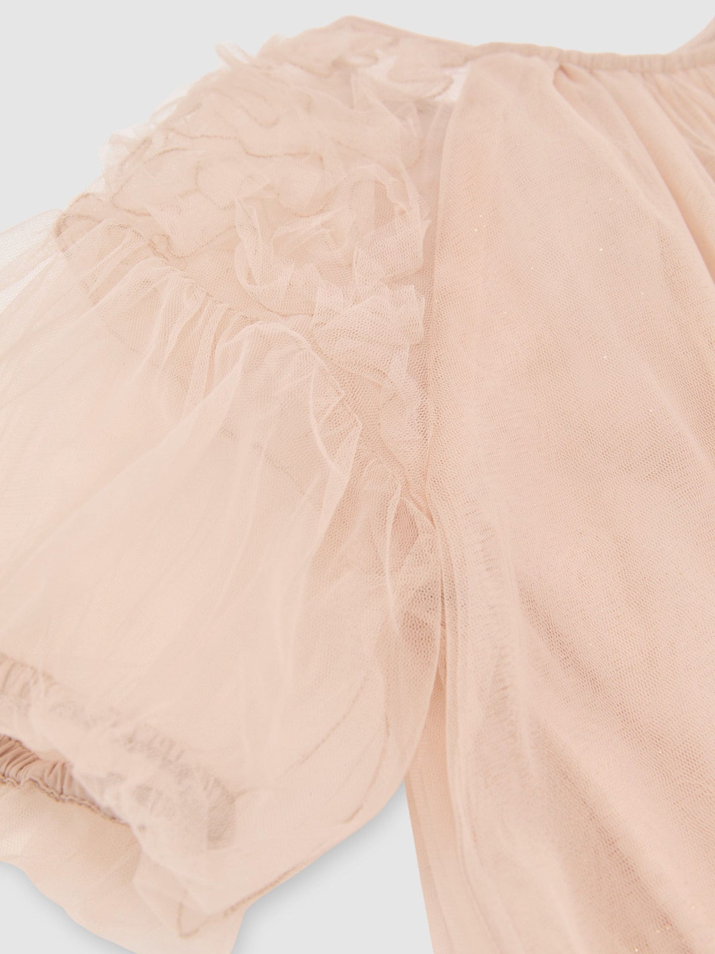 Reiss Neutral Tallulah 9-13 yrs Tulle Ruffle-Detail Dress image 4