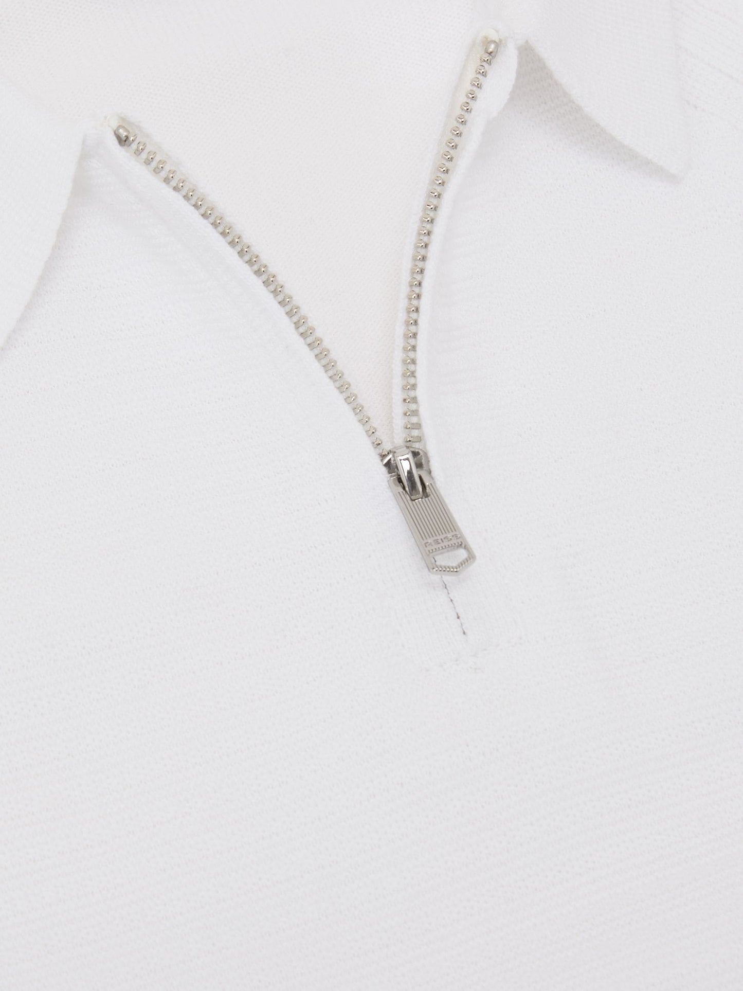 Dsiney Kidz - Reiss Optic White Estate 3-9 yrs Textured-Knit Half-Zip Polo Shirt image 3