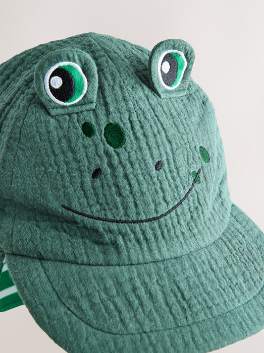 Green Frog Legionnaire Hat (3mths-6yrs) image 2