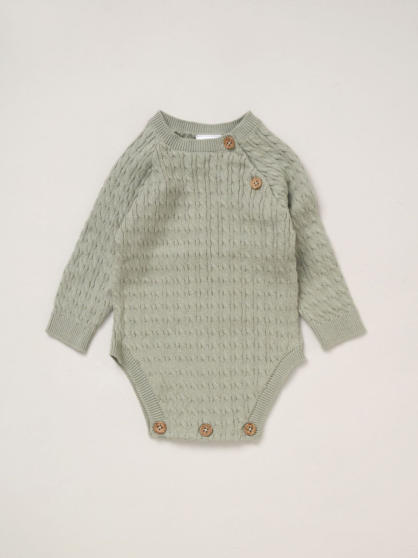 Rock-A-Bye Baby Boutique Green Knit Bodysuits Leggings and Hats Set 3-Piece image 3