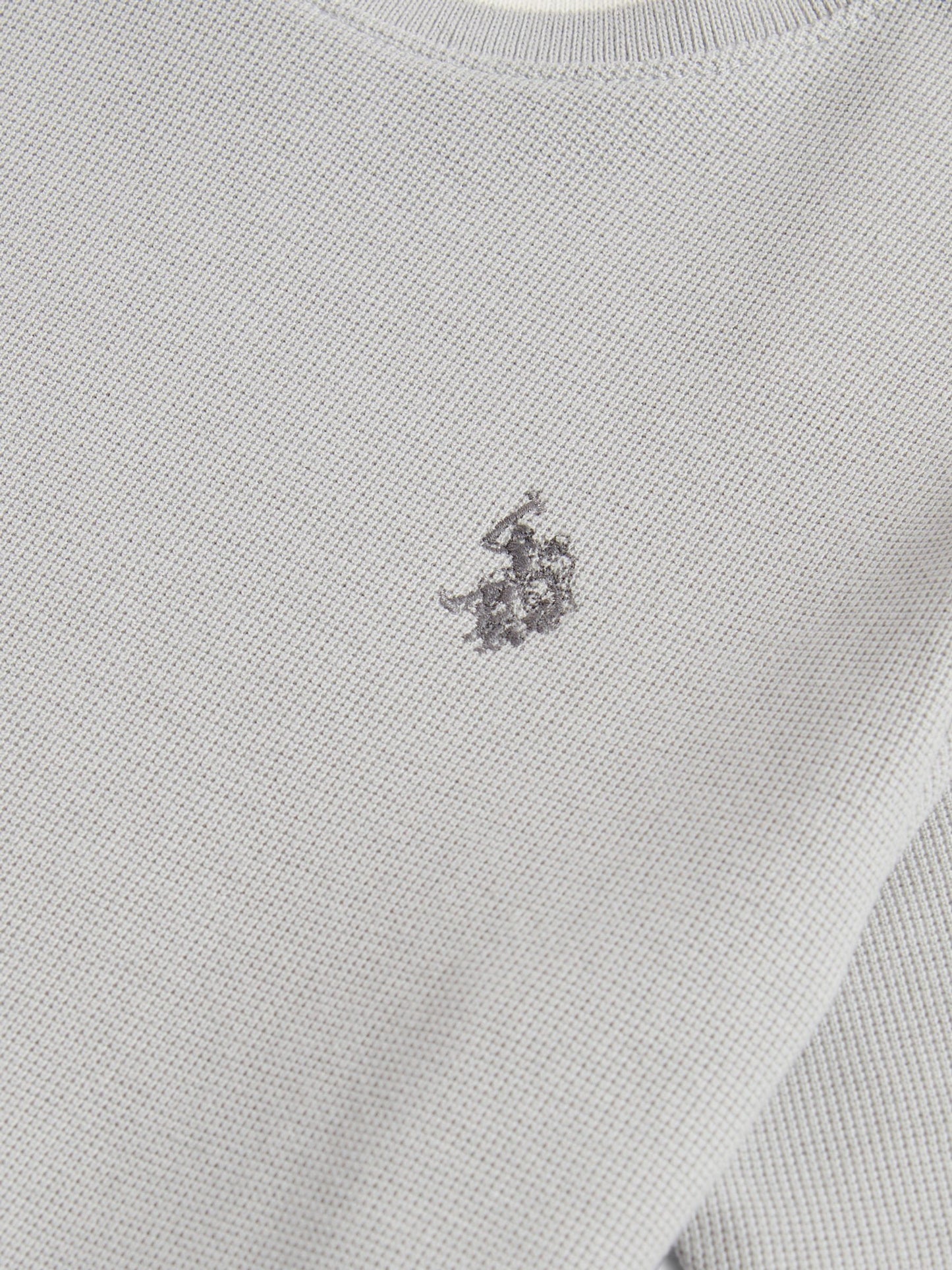 U.S. Polo Assn Grey Boys Knit Texture T-Shirt image 7