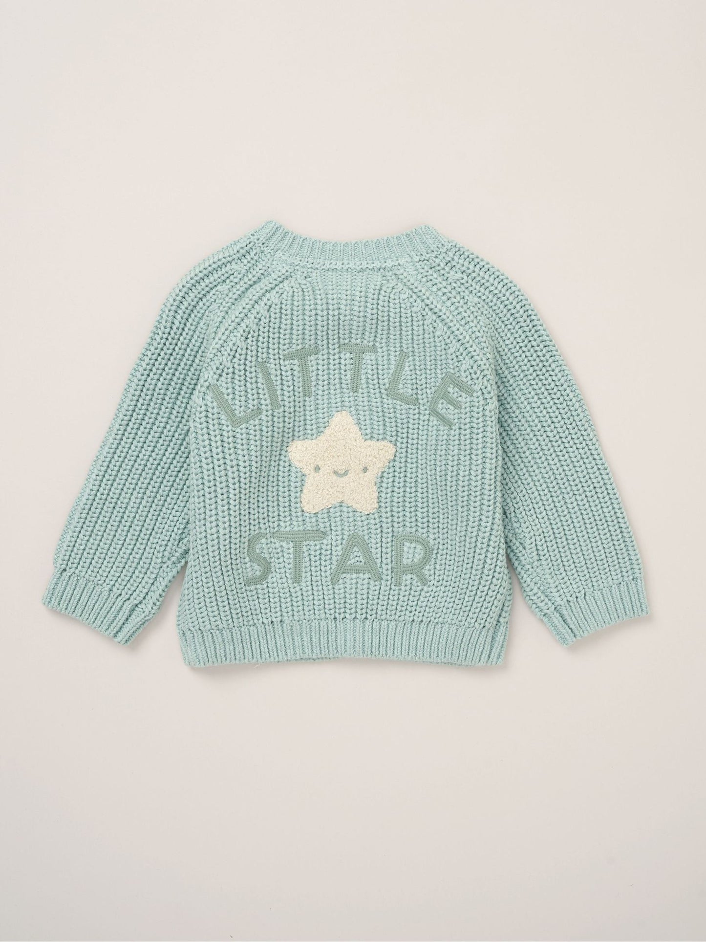 Dsiney Kidz - Rock-A-Bye Baby Boutique Blue Cardigan With Embroidery Back Detail image 3