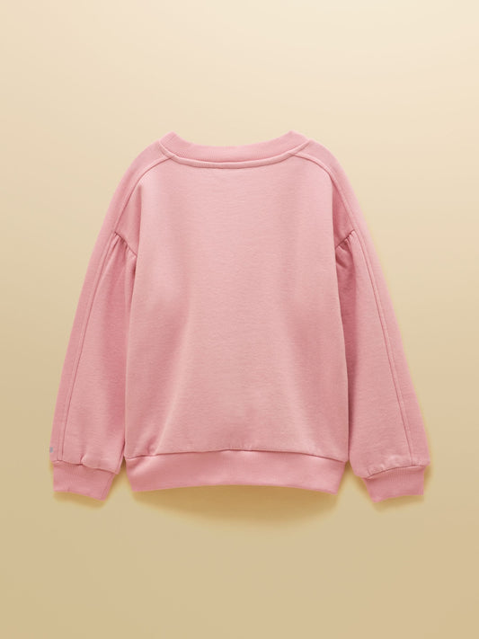 Dsiney Kidz - Joules Girls' Avery Pink Icons Embroidered Sweatshirt image 2