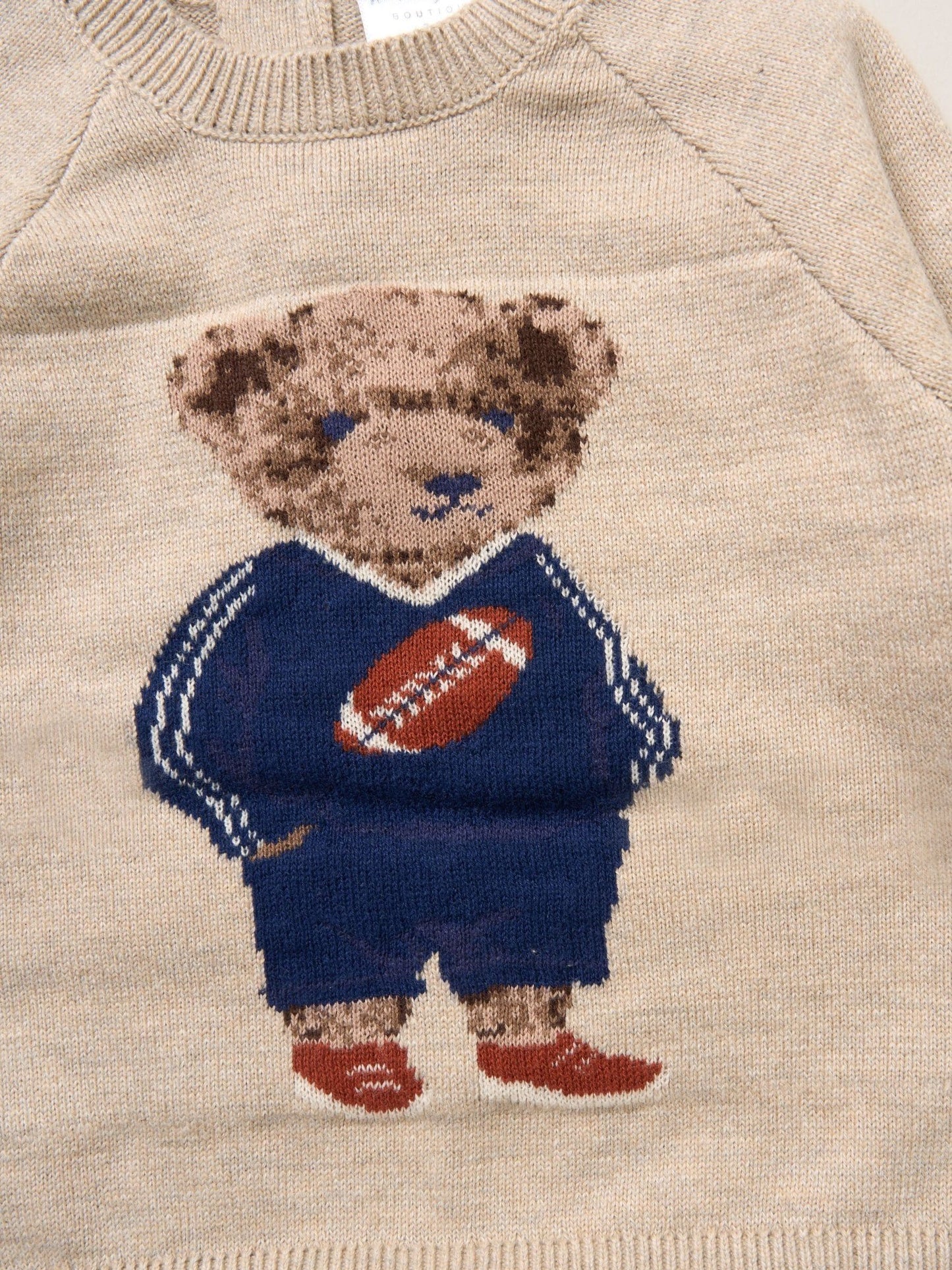 Rock-A-Bye Baby Boutique Brown True Knit Bear Jumper And Trousers Outfit Set image 4