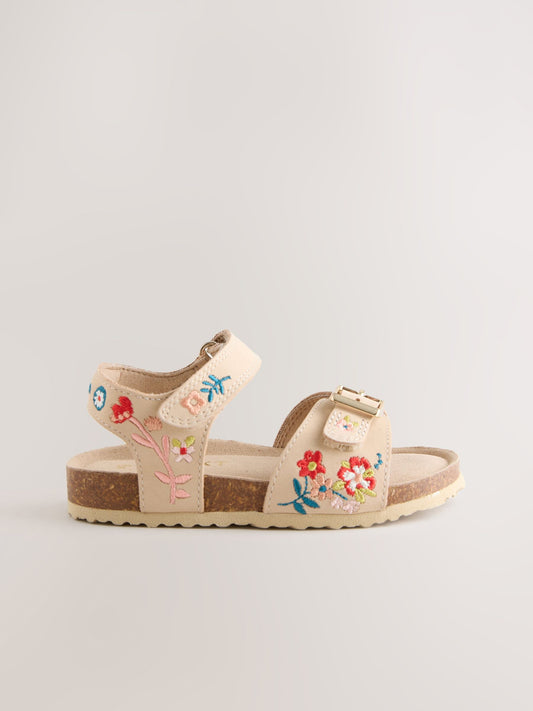 Neutral Wide Fit (G) Touch Fastening Corkbed Sandals image 2