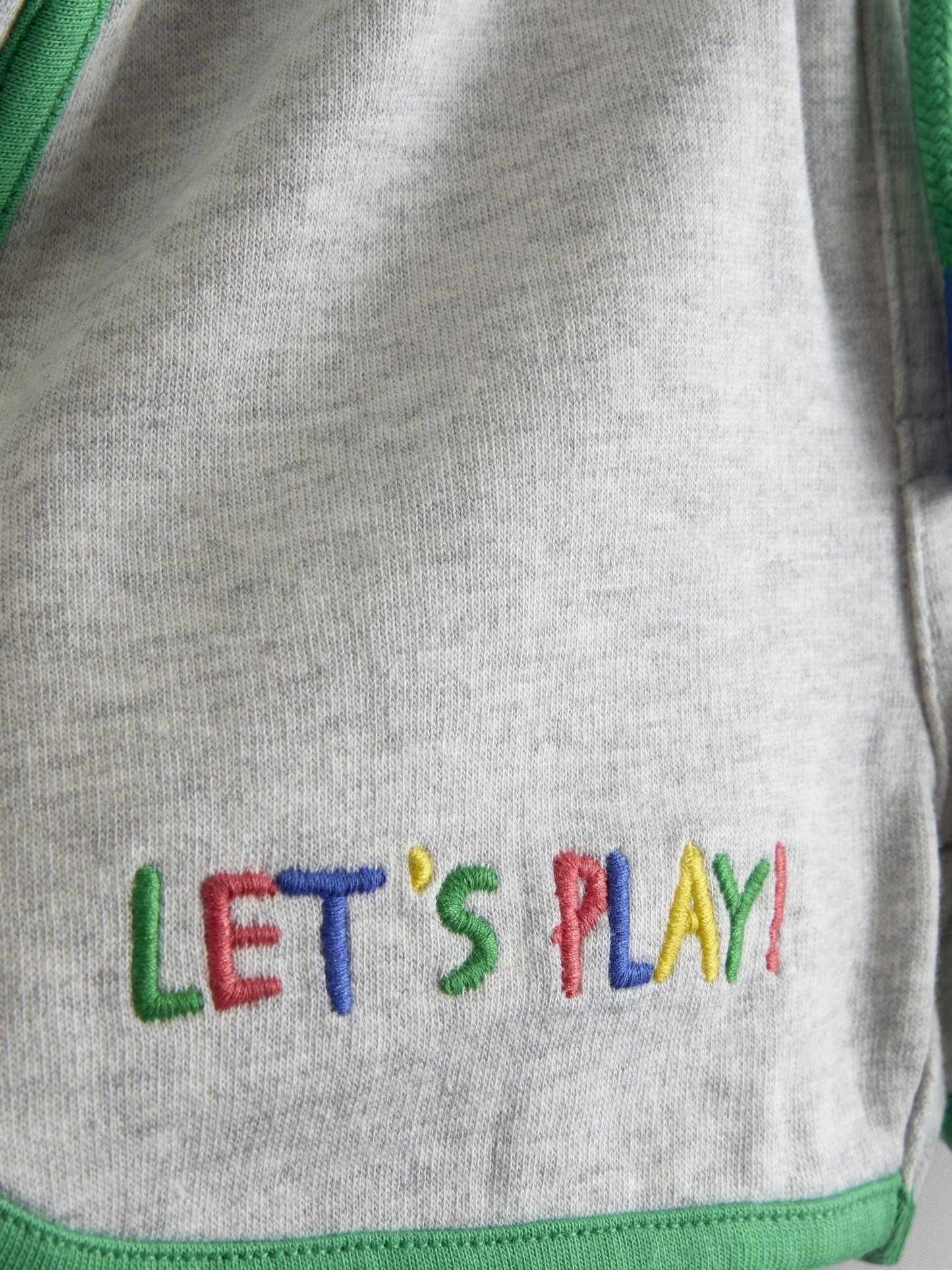 JoJo Maman Bébé Grey Marl 2-Piece Sport Appliqué Sweatshirt & Shorts Set image 8