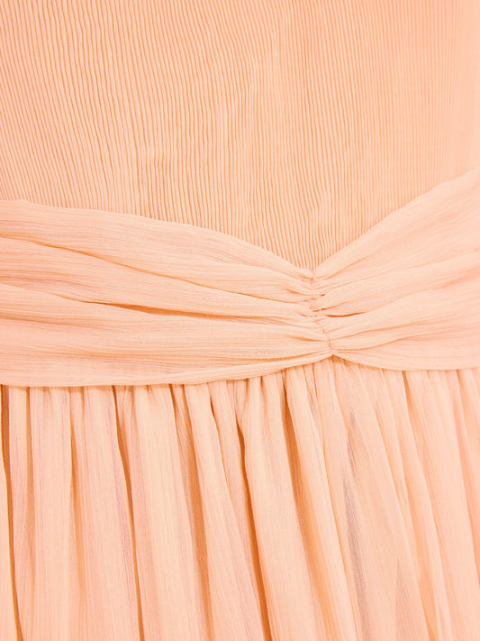Dsiney Kidz - Lipsy Peach Pink Corsage One Shoulder Occasion Dress (7-16yrs) image 2