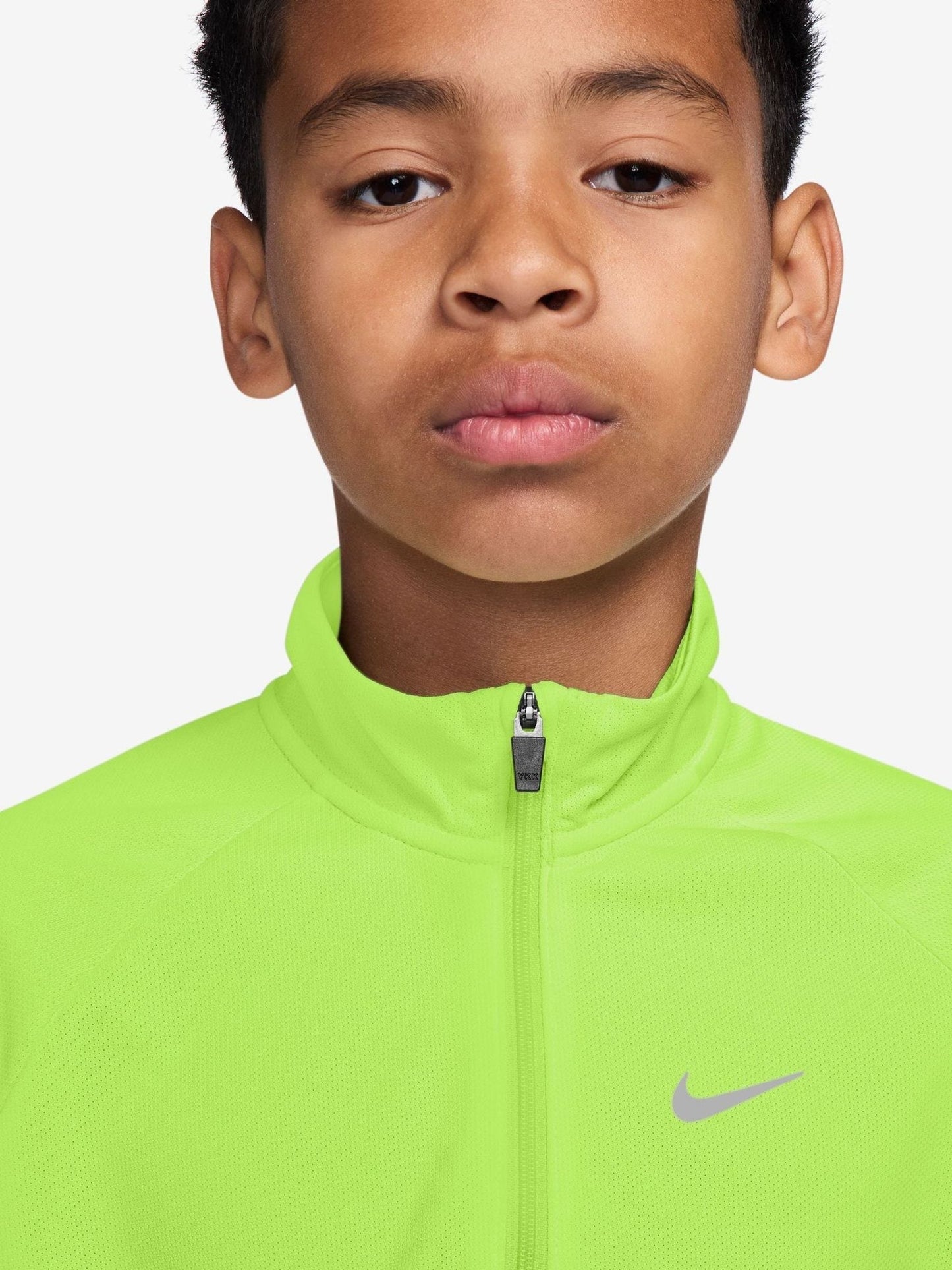 Dsiney Kidz - Nike Volt Ice Yellow Dri-Fit Miler Half Zip Top image 3
