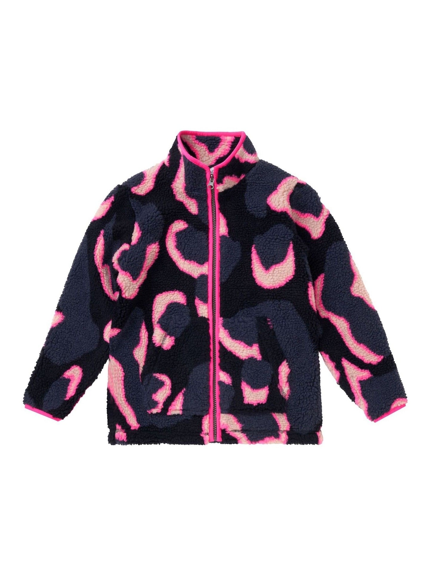 Dsiney Kidz - SCAMP & DUDE Black/Blue/Pink Funnel Neck Fleece Jacket image 1