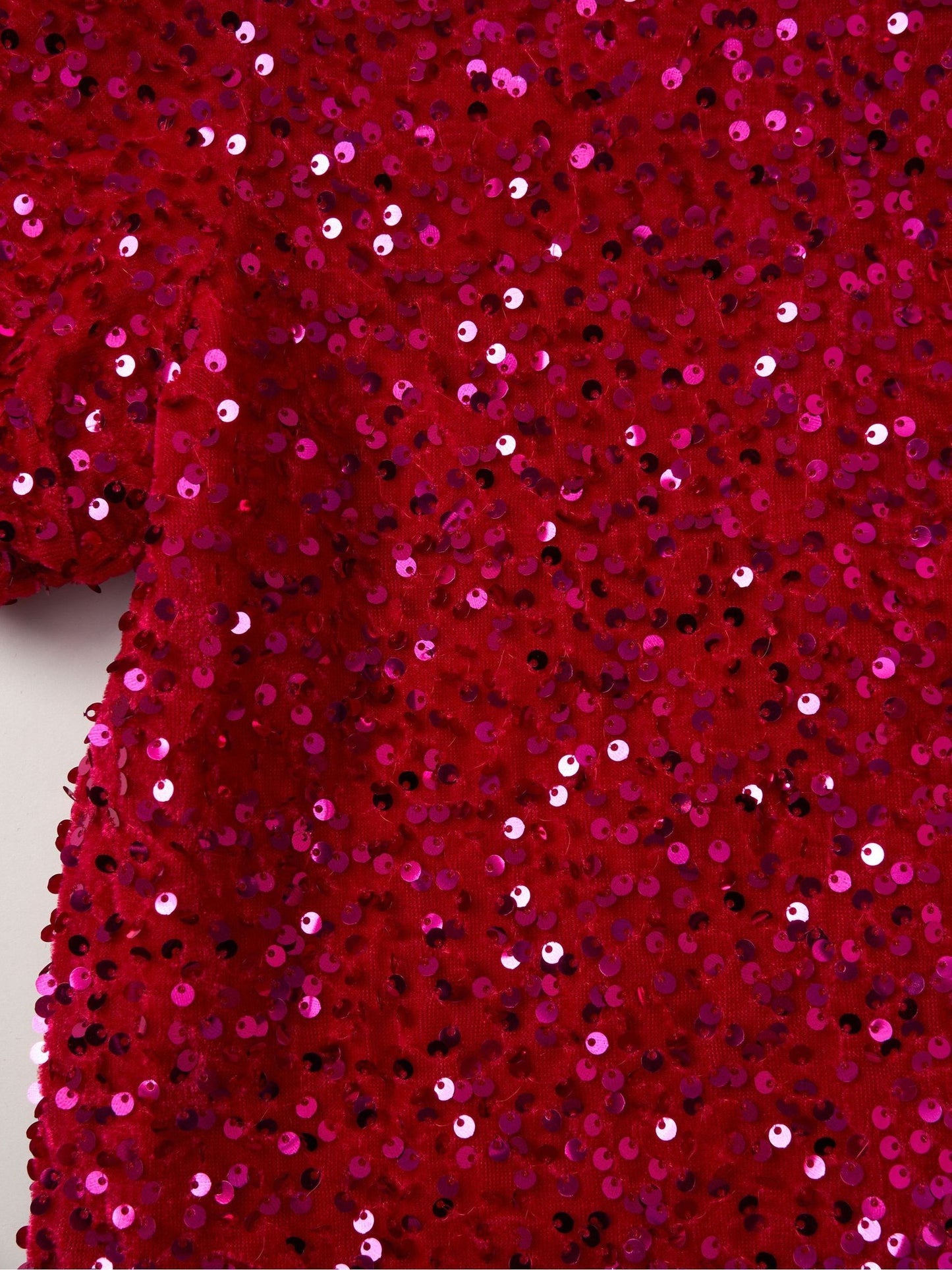 Miss Red Sequin Shift Dress And Matching Scrunchie Outfit Set image 3