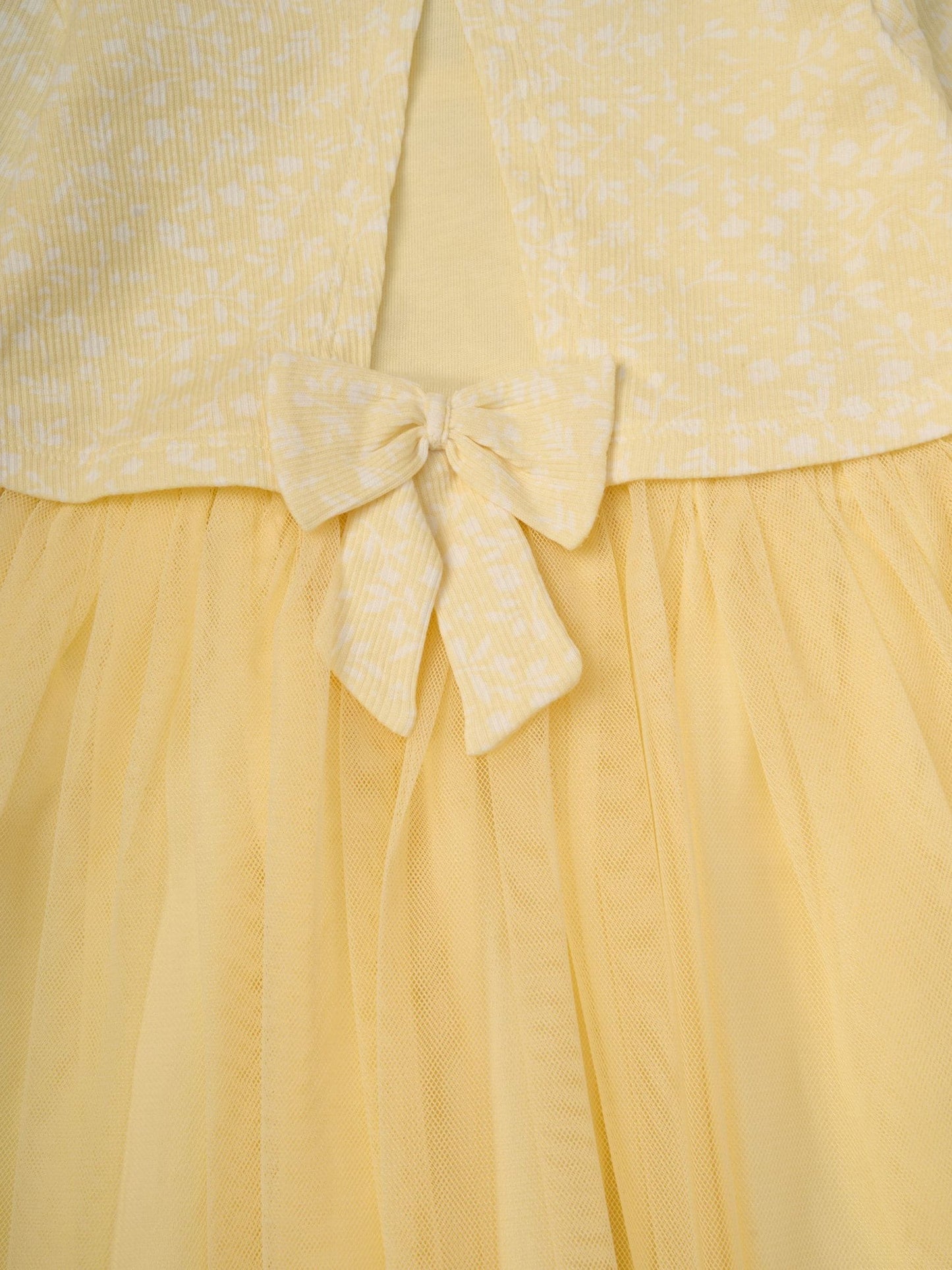 Miss Yellow Mock Cardigan Dress For Baby image 2