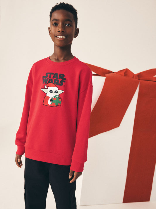 Red Star Wars Christmas Crew Neck Sweater (3-16yrs) - image 1