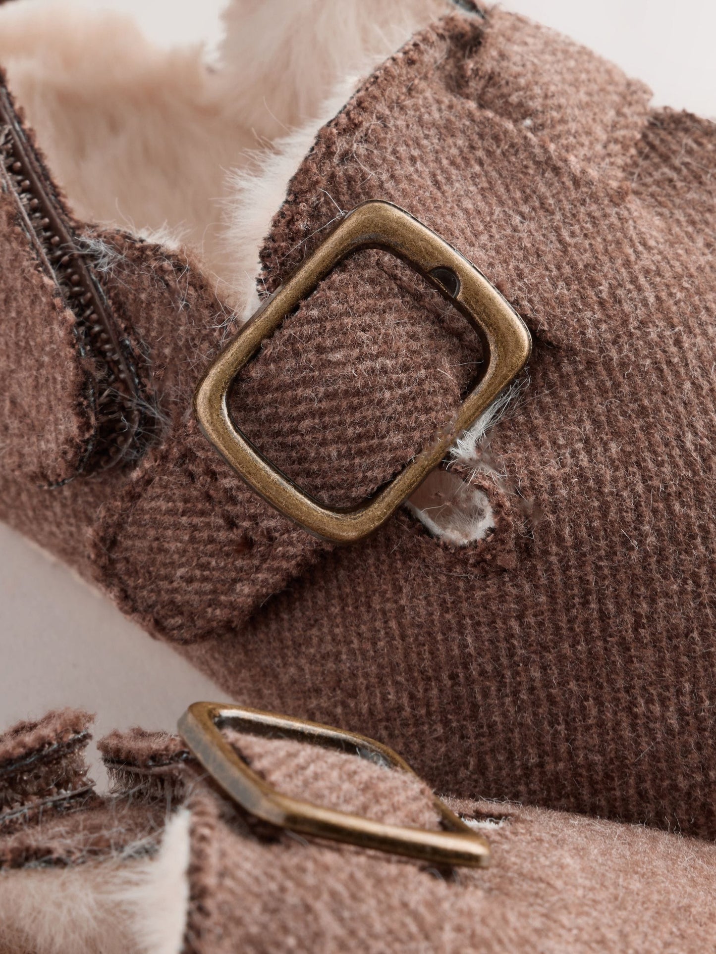 Chocolate Brown Baby Touch Fastening Fur lined Clog (0-2mths) image 5