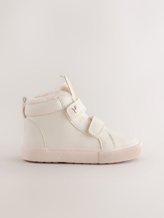 Dsiney Kidz - Cream Bunny Standard Fit (F) Touch Fastening High Top Trainers image 2