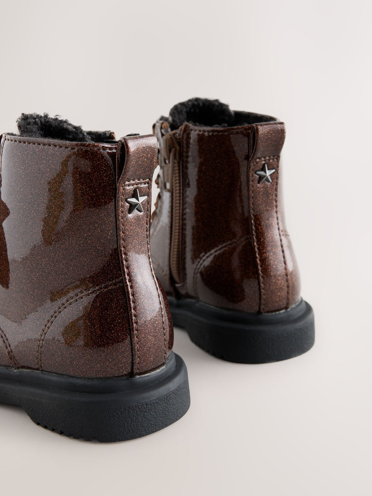 Dsiney Kidz - Bronze Shimmer Wide Fit (G) Lace Up Ankle Boots image 5