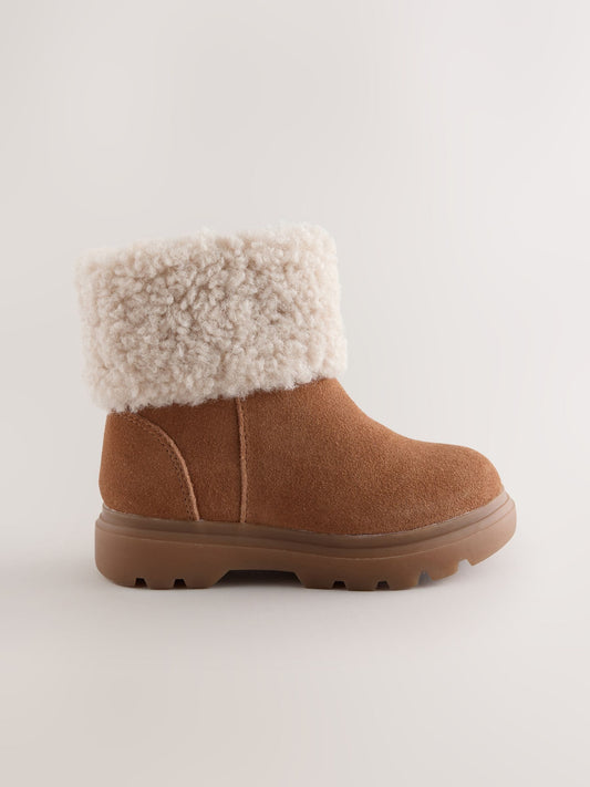 Dsiney Kidz - Tan Brown Borg Trim Boots image 2