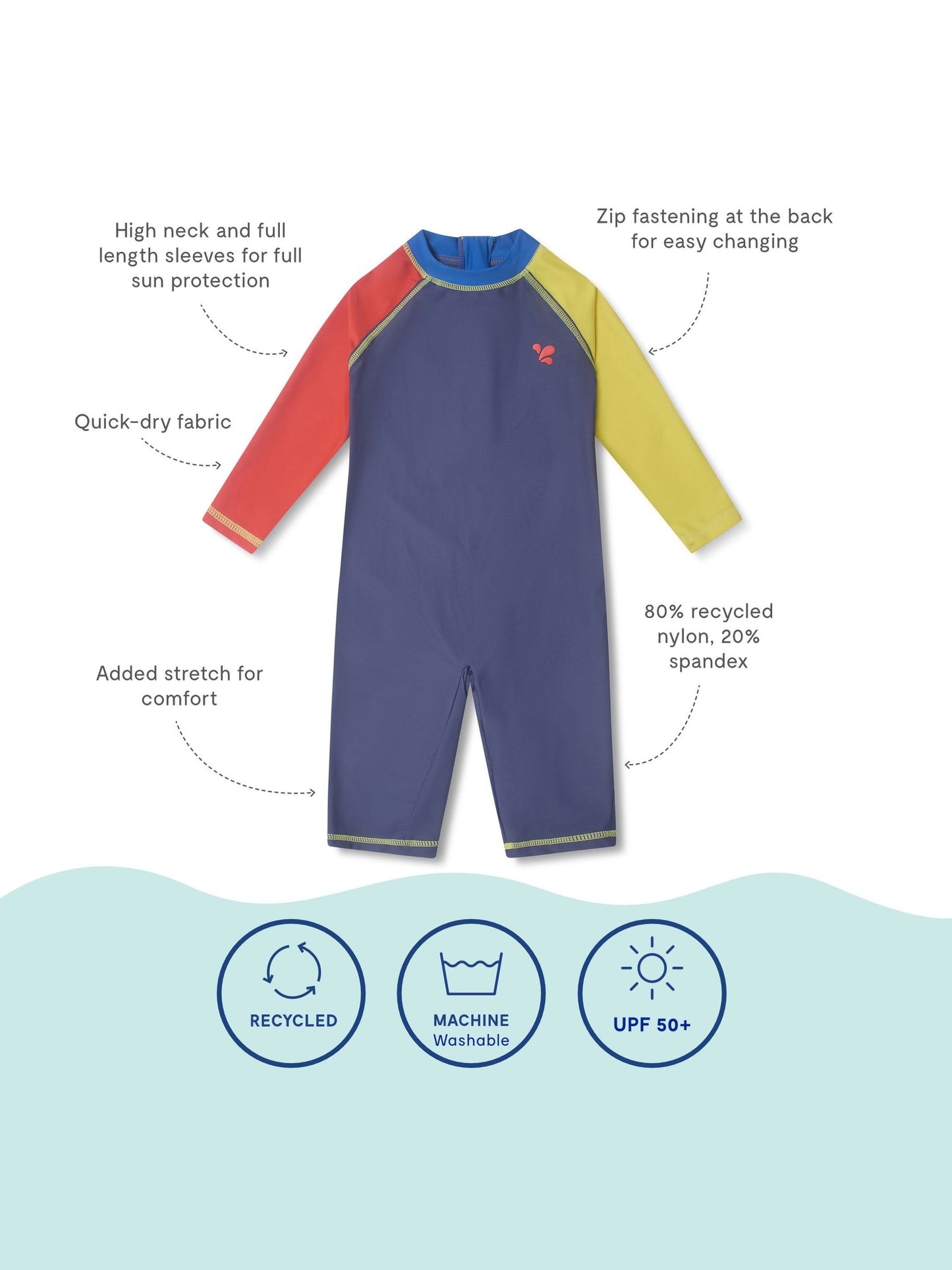 Muddy Puddles Blue UV Protective Surfsuit image 5