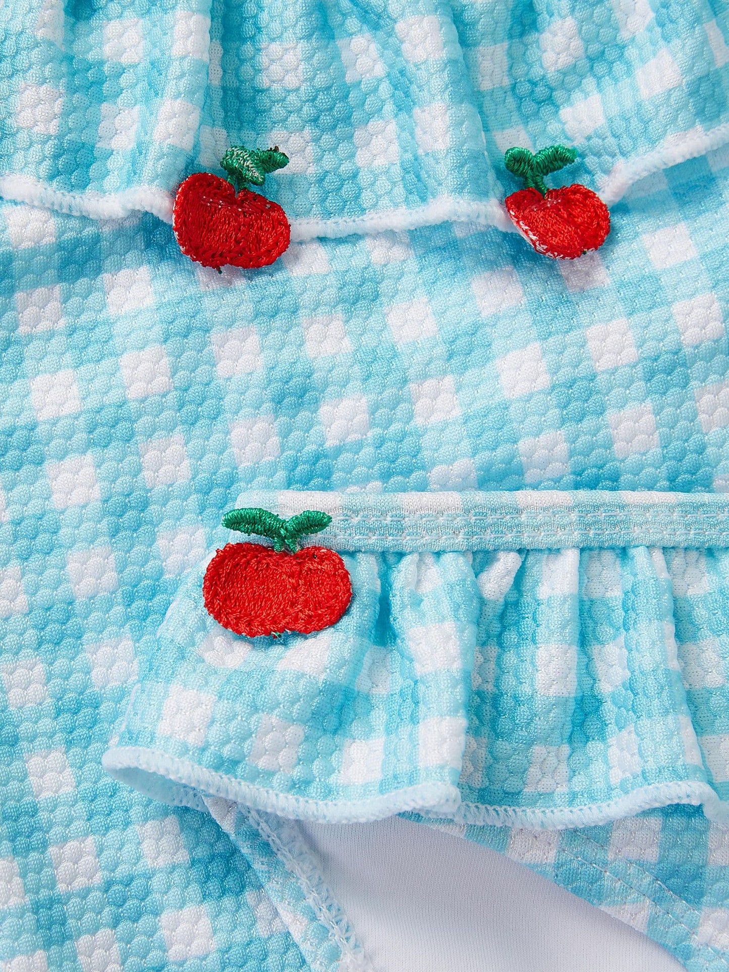 Monsoon Green Tomato Gingham Tankini Set image 3